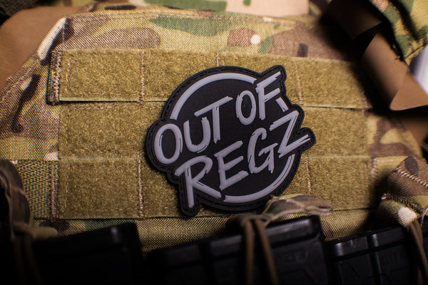 Out of Regz Logo PVC Patch, Subdued
